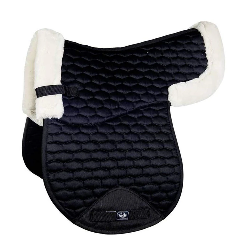 Hkm Hkm 4057052211140 Saddle Cloth with Synthetic Fur 9123 Black/Natural Dress