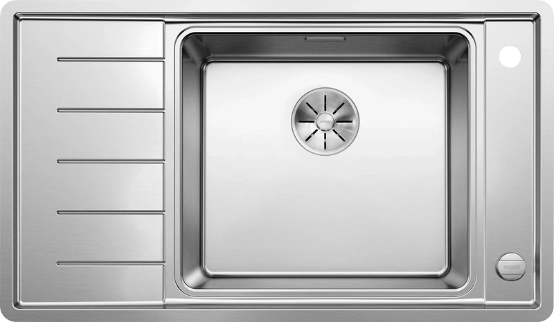 BLANCO ANDANO XL 6 S-IF Compact | Stainless Steel | Installation Type: from Top & Flush | Main Basin Right | for 60 cm Wide Base Cabinets | Resistant to Scratches