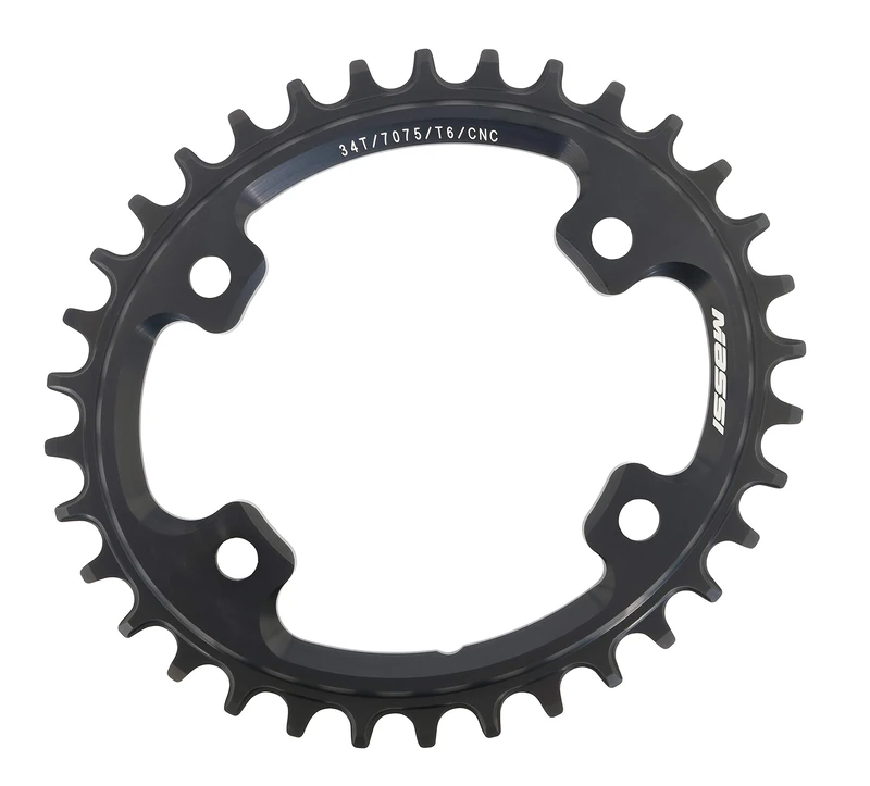 Massi Narrow-Wide Oval Plate for Bicycle, Sports and Outdoors, Black, 9.10.11 Speeds