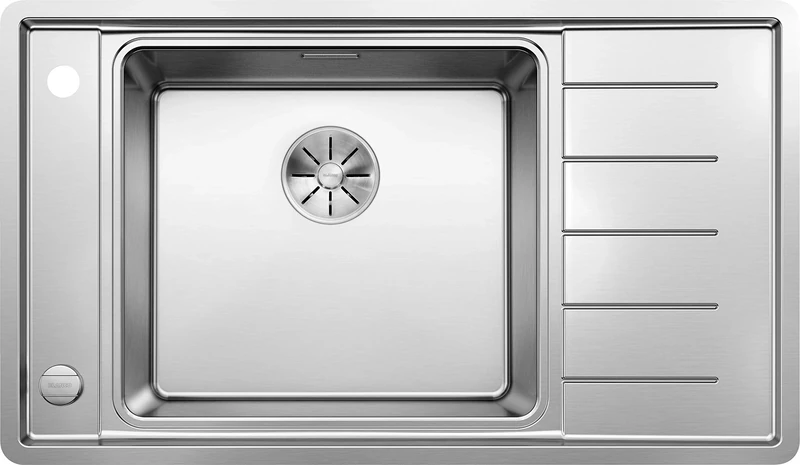 BLANCO ANDANO XL 6 S-IF Compact | Stainless Steel | Installation Type: from Top & Flush | Main Basin Left | for 60 cm Wide Base Cabinets | Resistant to Scratches