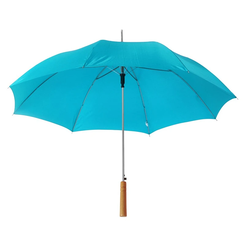 eBuyGB Pack of 6 Automatic Wedding Photographer Parasol Folding Umbrella, Long Umbrella with Stick Handle Rain Stick Umbrella, Umbrella, Colourful - Light Blue 37 Inch / 94cm Span 84cm Length