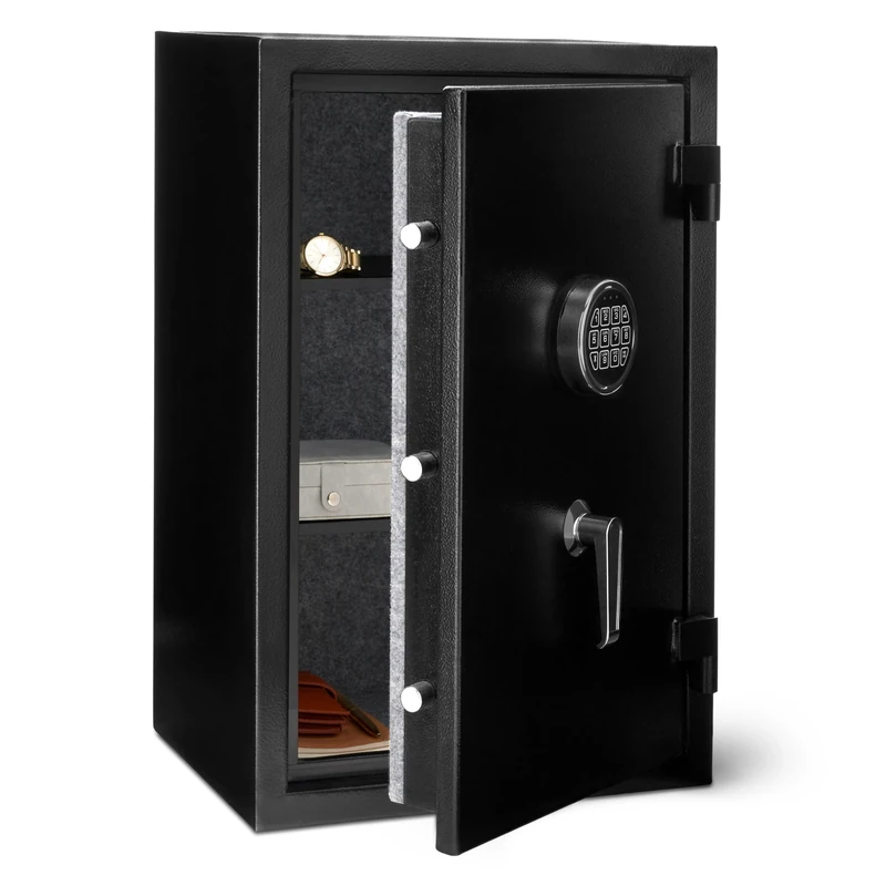 Amazon Basics Fire Resistant Security Safe with Programmable Electronic Keypad, 60 l, Black, 43 cm W x 35 cm Dx 66 cm H