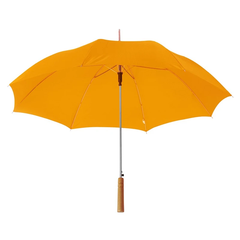 eBuyGB Pack of 6 Automatic Wedding Photographer Parasol Folding Umbrella, Long Umbrella with Stick Handle Rain Stick Umbrella, Umbrella, Colourful - Orange 37 Inch / 94cm Span 84cm Length - Image 1