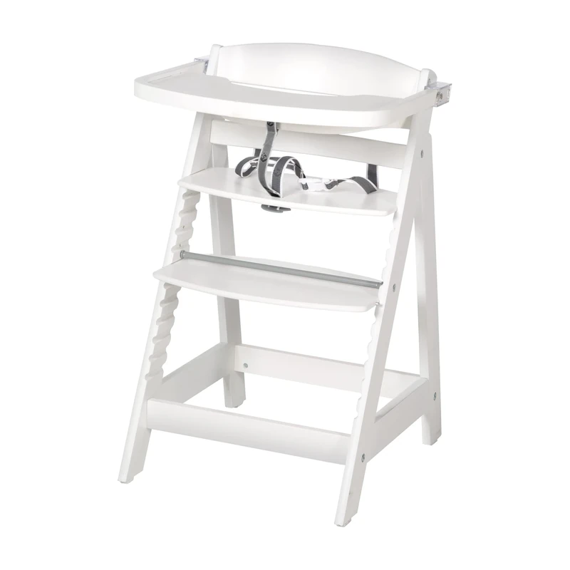 roba Stair High Chair 'Sit Up Fun', Including Removable Tray and Rail, Growing, White