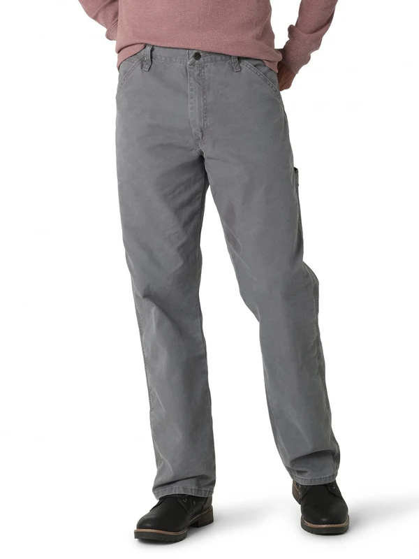 Wrangler Authentics Men's Classic Carpenter Jean, Rock Gray, 35W x 34L