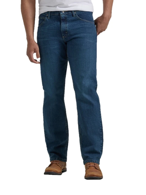Wrangler Authentics Men's Authentics Big & Tall Classic Relaxed Fit Jean, Military Blue Flex, 42W / 30L