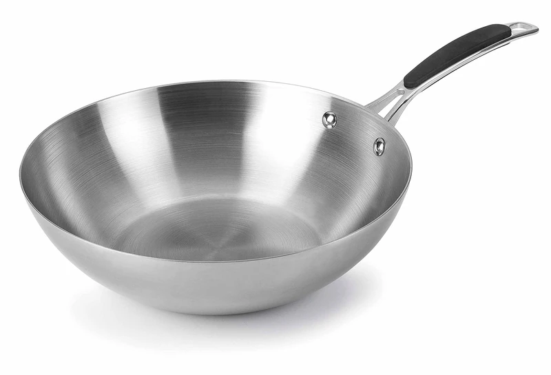 Lacor 53828 Tri-Metal Wok, 28 cm, Silver