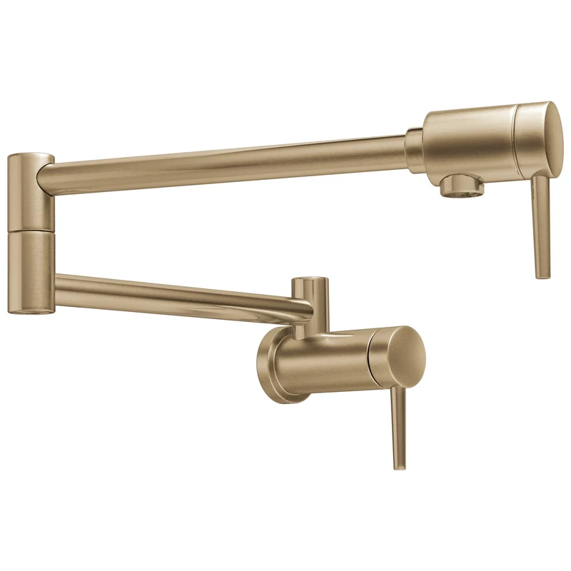 DELTA FAUCET 1165LF-CZ Contemporary Wall Mount Pot Filler, Champagne Bronze