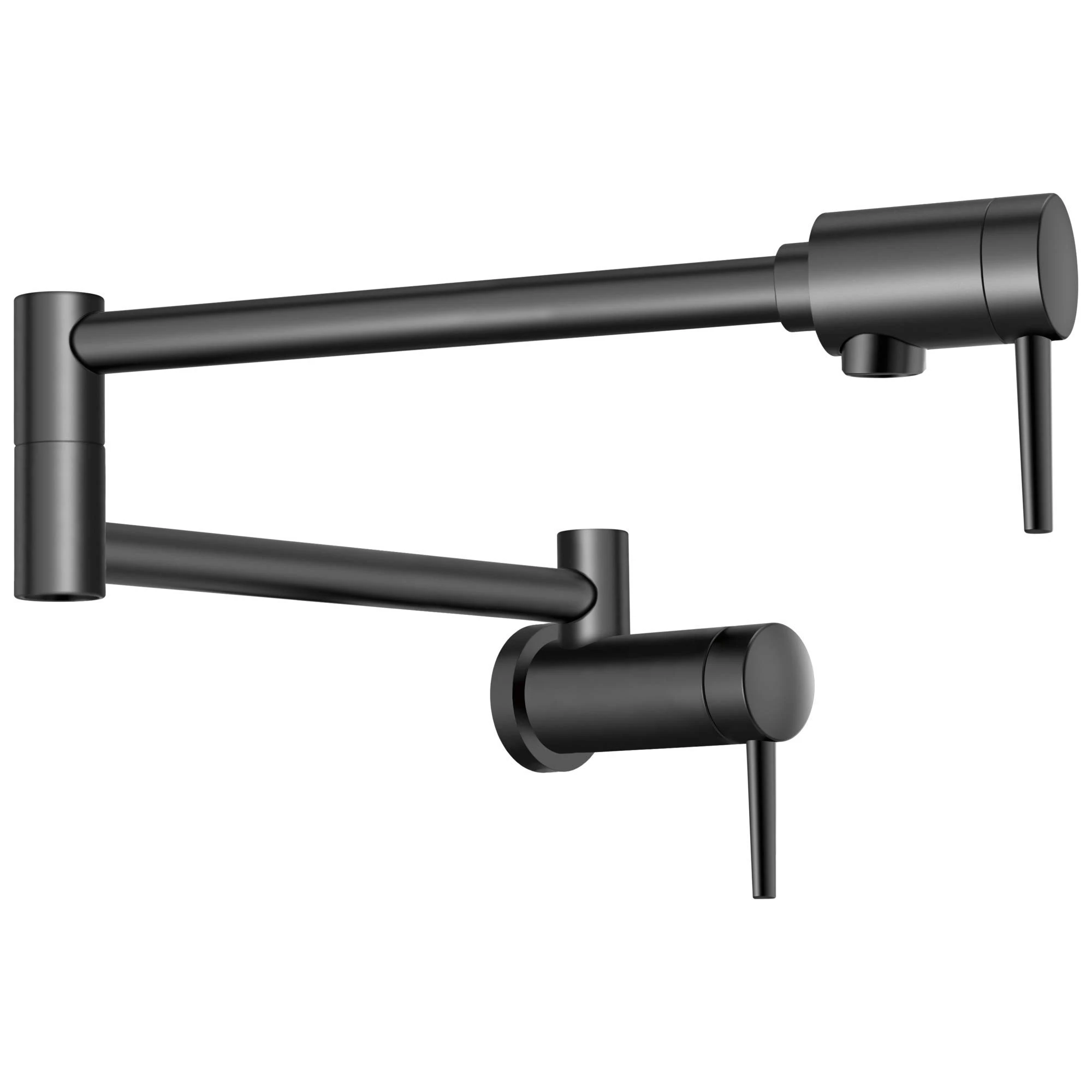 DELTA Faucet 1165LF-BL Contemporary Wall Mount Pot Filler, Matte Black