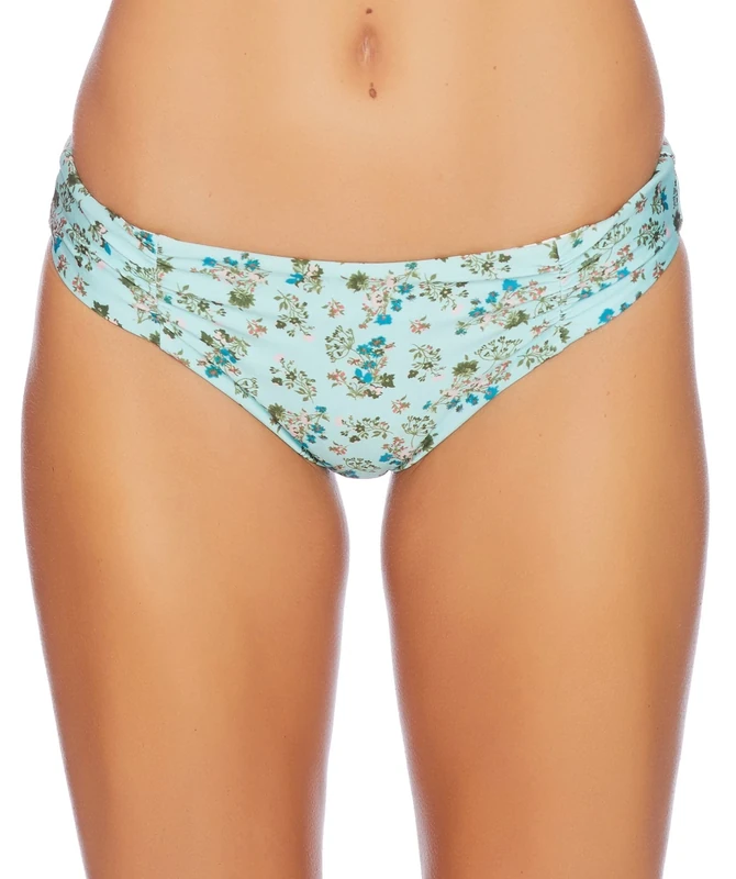 Splendid Women's Retro Reversible Swimsuit Bikini Bottom, Picturesque Aqua, Large