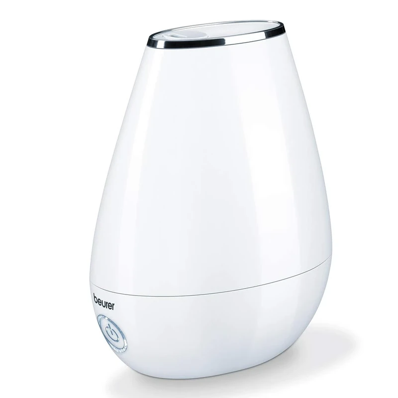 Beurer LB 37 Air humidifier with Ultrasound atomisation, Including Integrated Aroma Diffuser, humidifier with Quiet Night Mode for The Bedroom, 2L Tank for Rooms up to 20 m², White