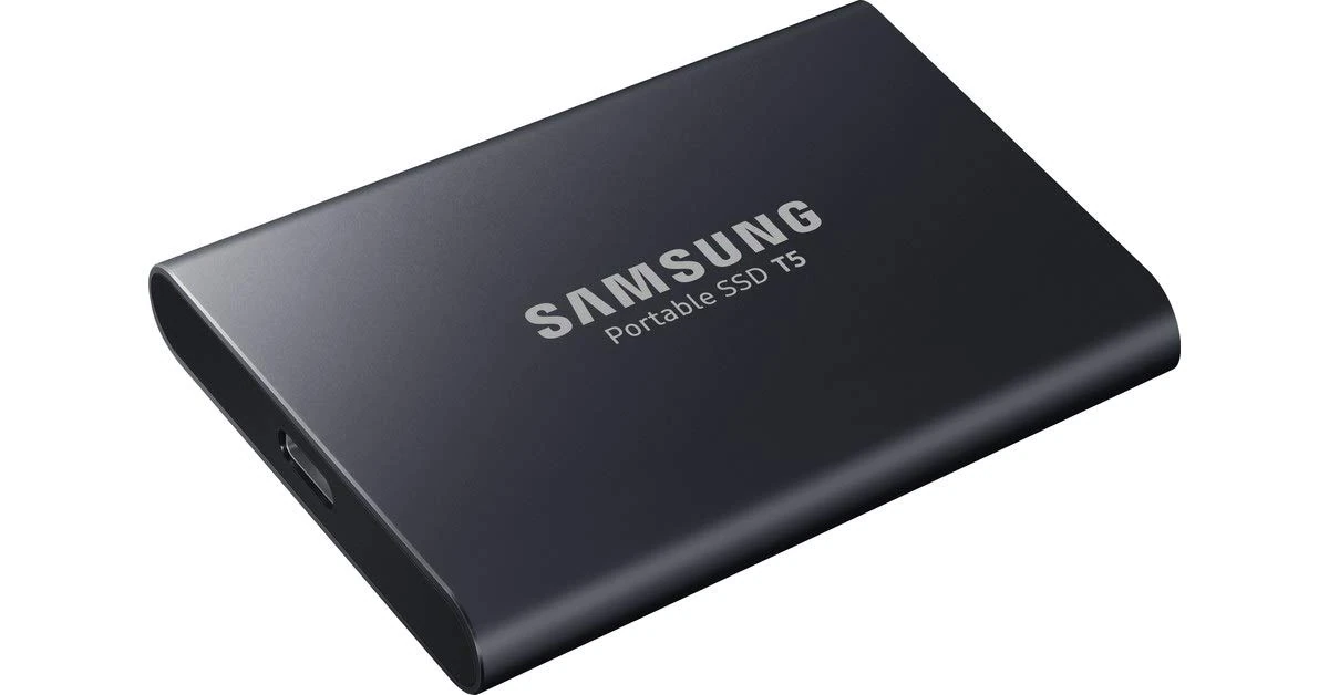 Samsung T5 2 TB USB 3.1 Gen 2 (10 Gbps, Type-C) External Solid State Drive (Portable SSD) Deep Black (MU-PA2T0B)