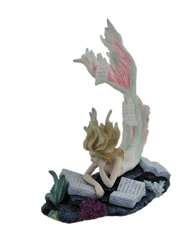 Veronese Design Lost Books By Tiffany Toland-Scott Reading Mermaid Statue