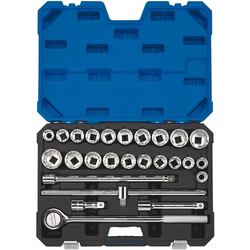 Draper 16484 3/4 Inch Square Drive Combined mm/AF 26 Pieces Socket Set
