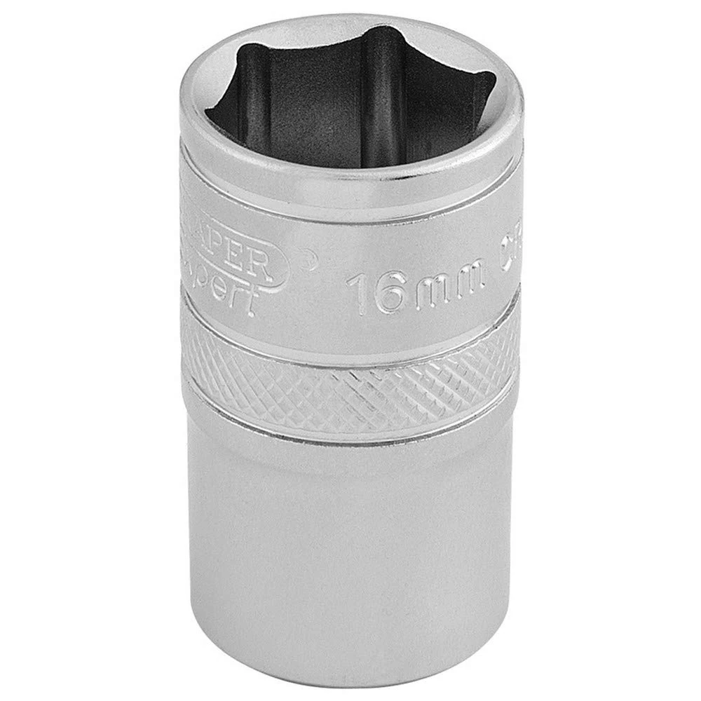 Draper 16606 1/2" Square Drive 6 Point Socket, 16mm Size
