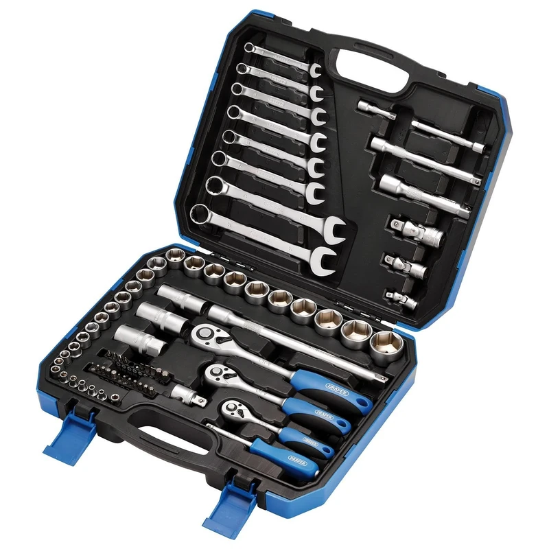 Draper 16364 Metric Square Drive 75 Piece Tool Kit , Blue