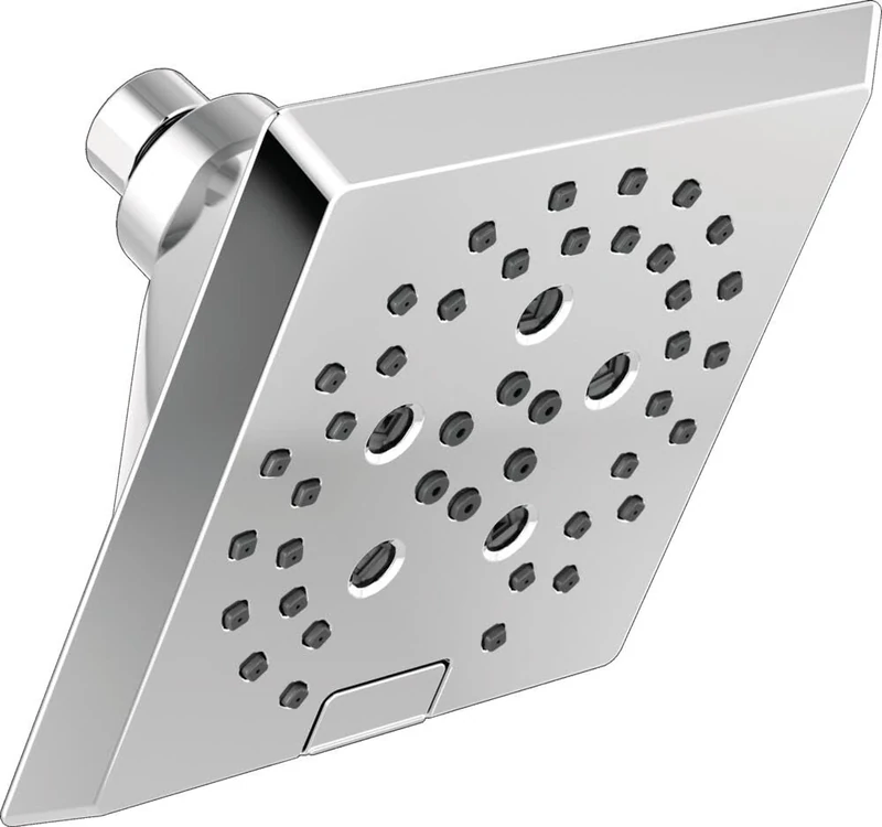 Delta 52664 H2Okinetic 5-Setting Angular Modern Raincan Shower Head, Chrome