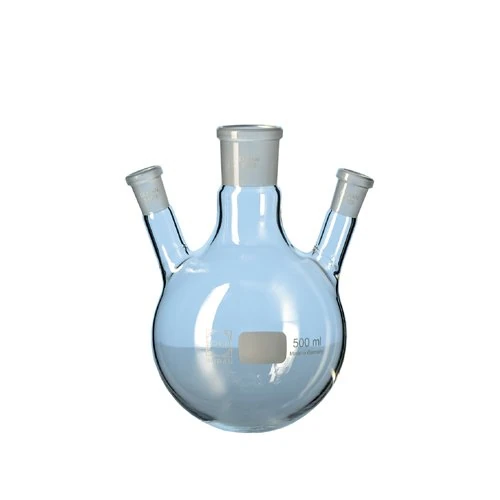 Duran 24 188 53 Three's Flask with NS Side Neck Angled 24/29Ns Mittelhals, 1000 ml