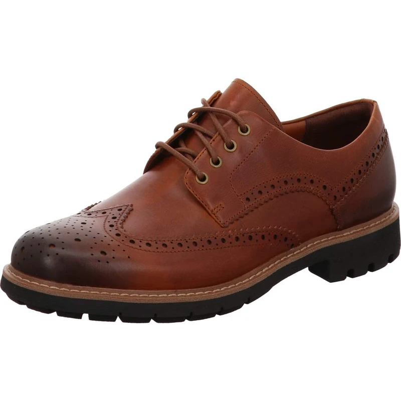 Clarks Men's Batcombe Wing Brogues, Brown, 7.5 UK - Image 1