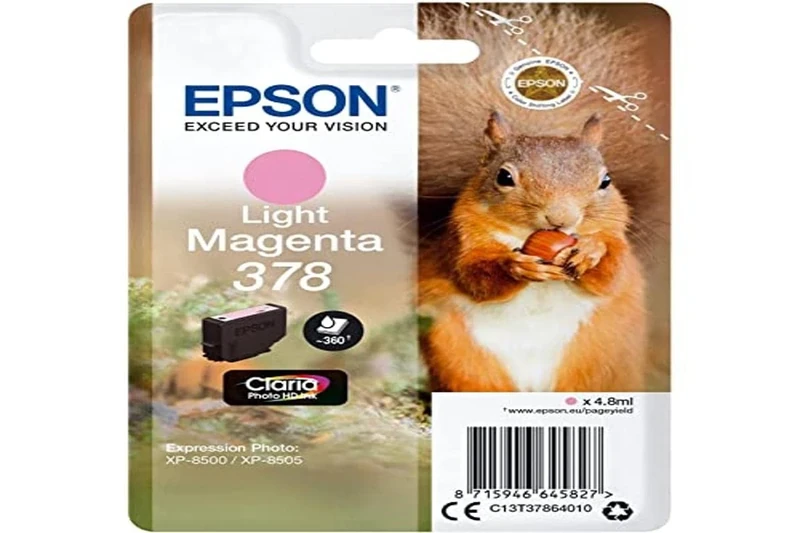 Epson 378 Light Magenta Squirrel Genuine, Claria Photo HD Ink Cartridge