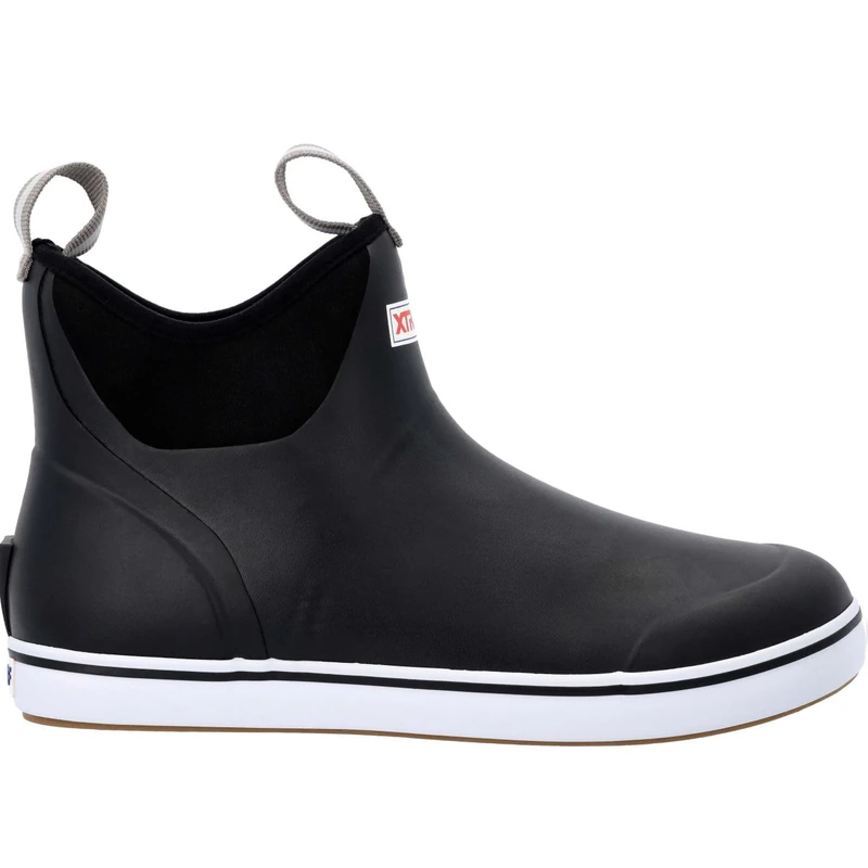XTRATUF Men's Ankle Deck 6 In. Black Slip-On Size 12 Fishing Boot