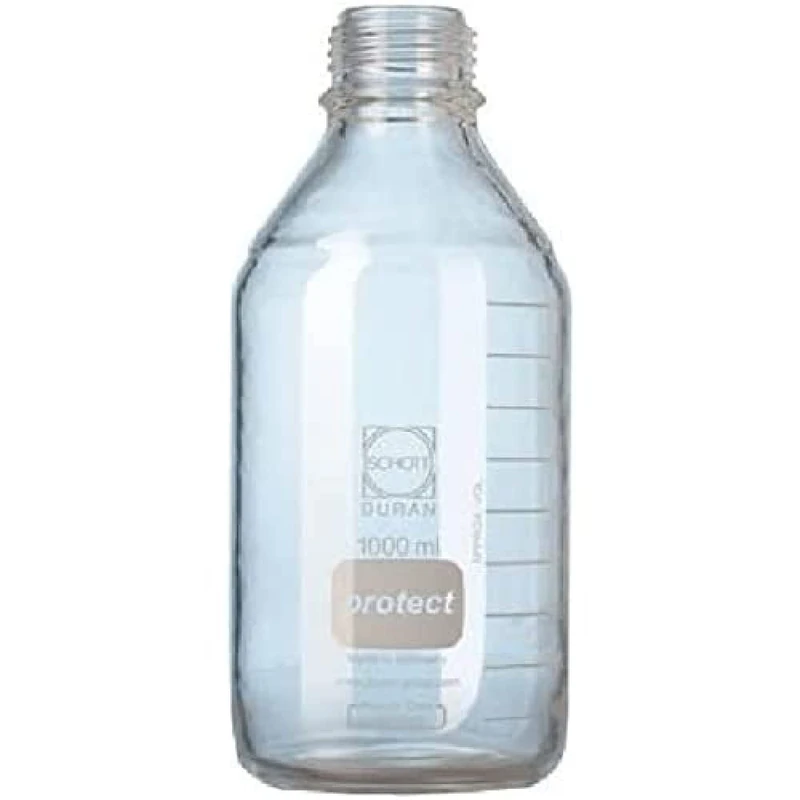 DURAN 21 805 36 Protect Laboratory Bottle with Din Thread, Plastic Coated, 2503 ml Capacity (Pack of 10)
