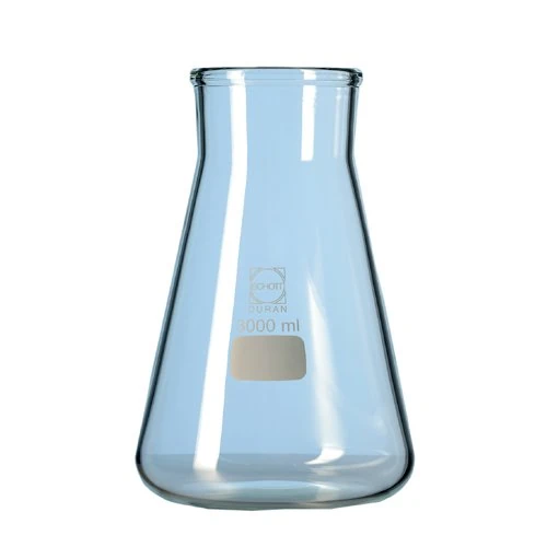 DURAN 21 227 86 Conical Flask Erlenmeyer Shape, Wide Neck, 10000 ml Capacity, 285 mm Diameter, 147 mm d1, 420 mm Height