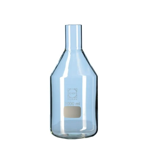 DURAN 21 773 44 Culture Media Bottle Straight Neck for Metal Cap, 500 ml Capacity (Pack of 10)