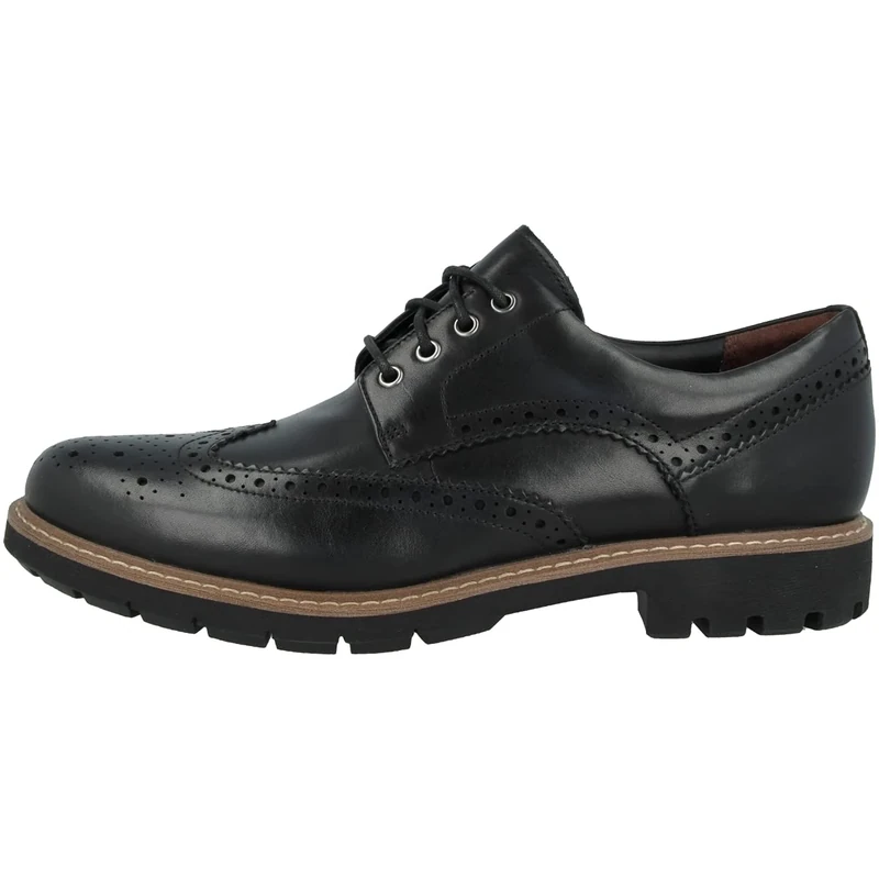 Clarks Men's Batcombe Wing Brogues, Black Black Leather, 10 UK