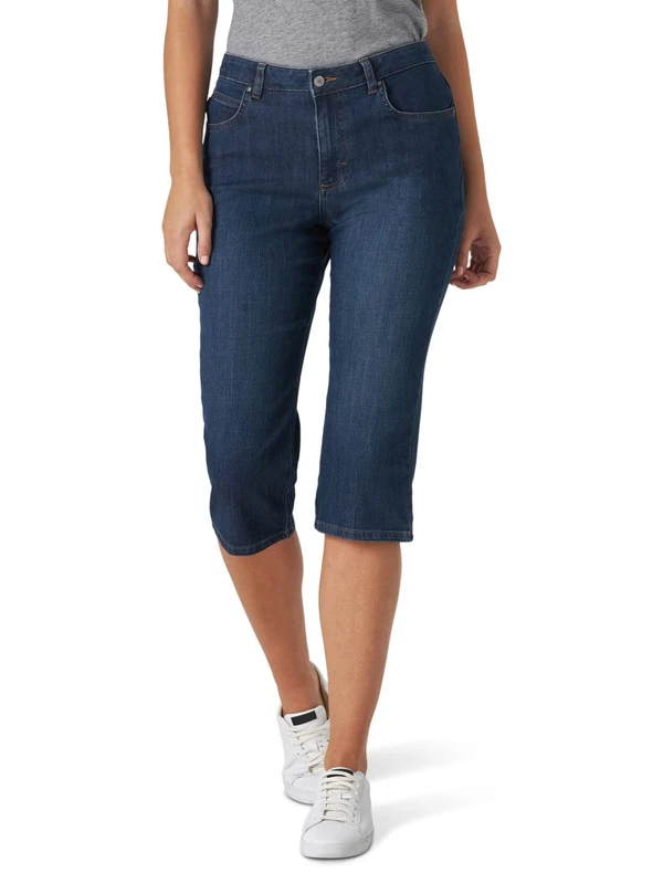 Lee Women's Relaxed Fit Capri Jean, Mysterious, 10 US