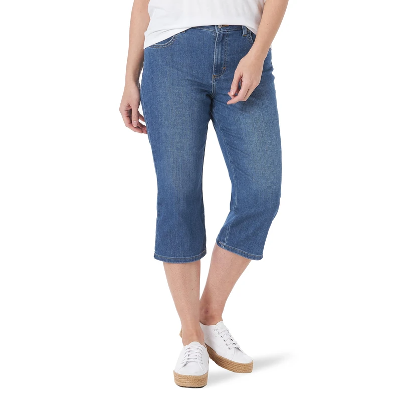 Lee Women's Relaxed Fit Capri Pant, Soar, 14 US