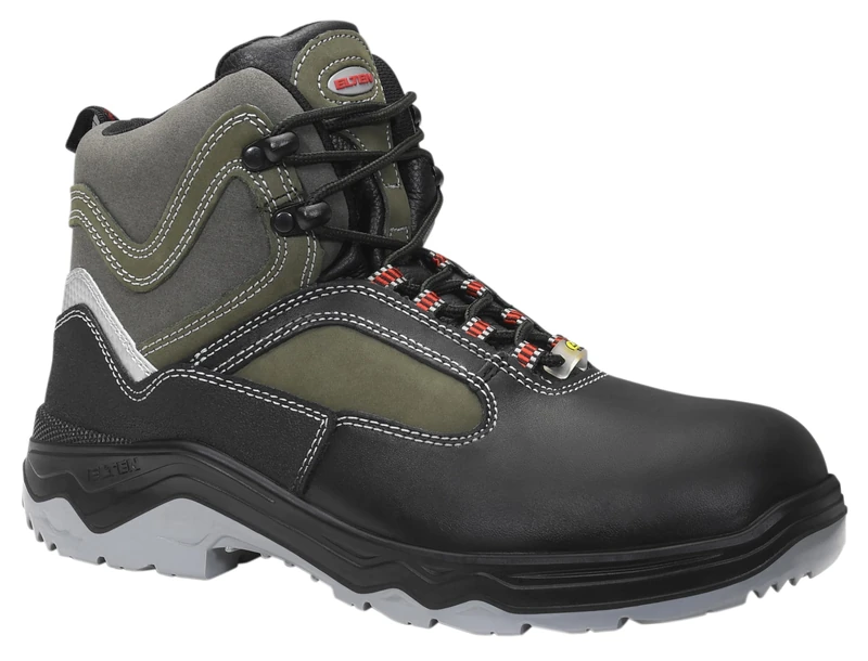 ELTEN Lex ESD S3 Men's Safety Shoes, Work Shoes, Safety Lace-up Boots, Certified According to EN ISO 20345: S3, Steel Toe Cap (Black), EU 49