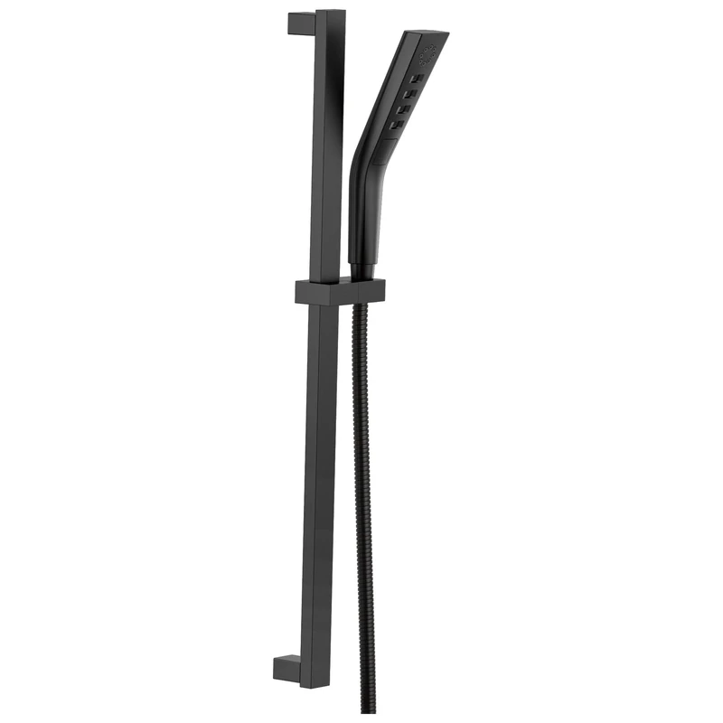 Delta 51799-BL UniversalShoweringComponents H2Okinetic 3-Setting Slide Bar Hand Shower, Matte Black