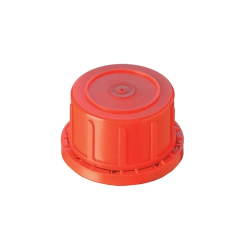 DURAN 29 302 19 Security Screw Cap from PP1 with Valve2, Red, for Soda-Lime square bottle, Narrow Neck, Gewinde Thread 323 (Pack of 10) - Image 1