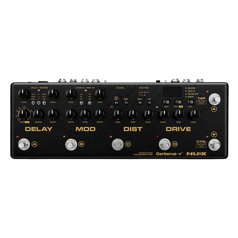 NUX | Cerberus Guitar Effect | Guitar Multi FX Pedal,Black