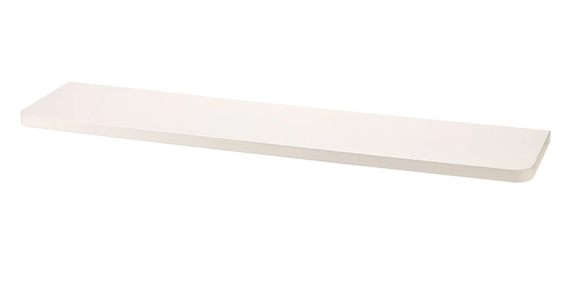King Home M1106011 Shelf in Birch Veneer Embroidered on 3 Sides, White, 70X19.5X1.8H