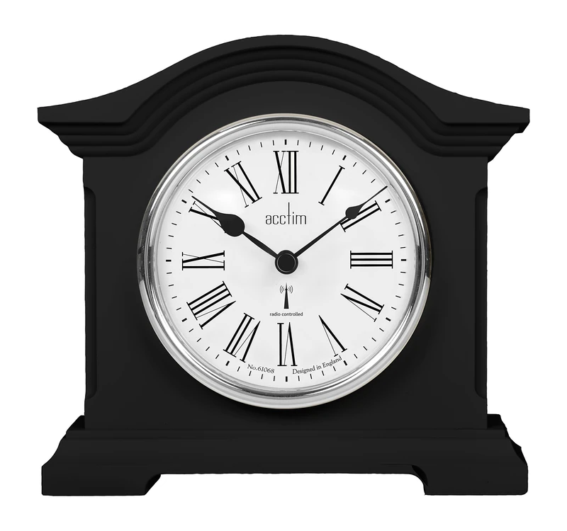 Acctim Chestfield Radio Controlled Mantel Clock Black