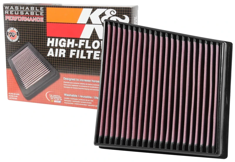 K&N Replacement air filter compatible with Chevrolet Silverado 2500HD/3500HD 6.6D 2017- (33-5065)
