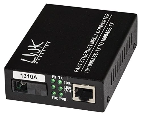 LINK LKMCWD Pair Media Converter 10/100Base-T to 100Base-FX Singlemode WDM 1 Fiber Bi-Directional 1310/1550nm