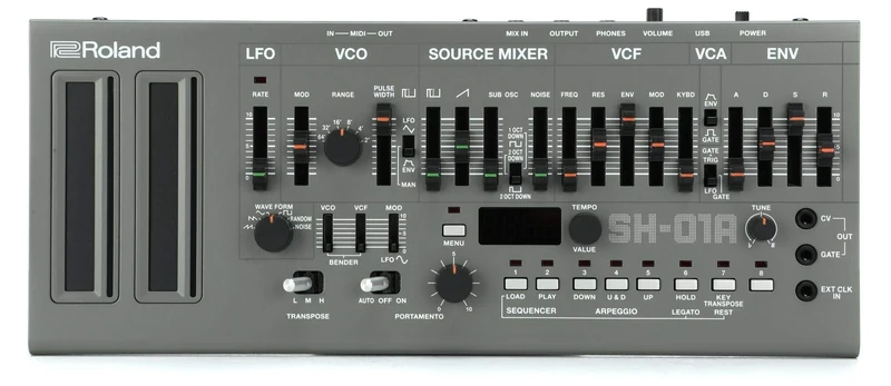 Roland SH-01A Boutique Synthesizer - Sounds of The Classic SH-101 Synthesizer Via ACB Tech, Including Bass, Lead, Noise, and Sound Effects