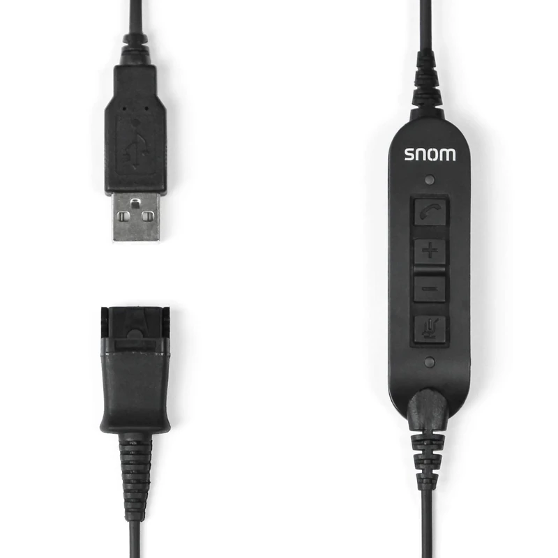 Snom ACUSB USB Adapter Cable connects A100M/D headsets with all Snom landline telephones with USB ports,00004343