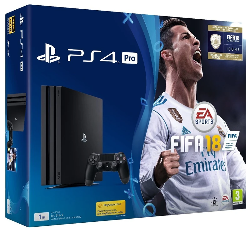 Sony PlayStation 4 PRO FIFA18 1TB-Black (PS4)