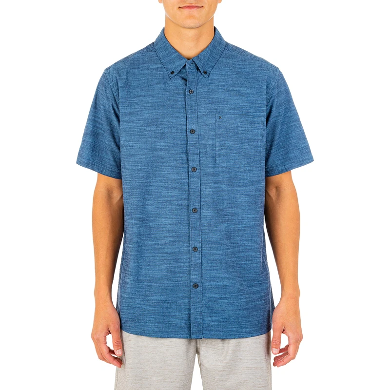 Hurley Men One&Only 2.0 Woven S/Shirts - Obsidian, M - Image 1