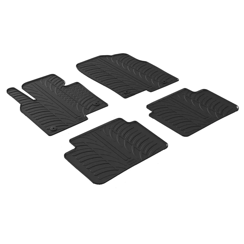 GLEDRING Set of rubber mats compatible with Mazda CX-5 6/2017 (T profile 4 pieces + mounting clips)