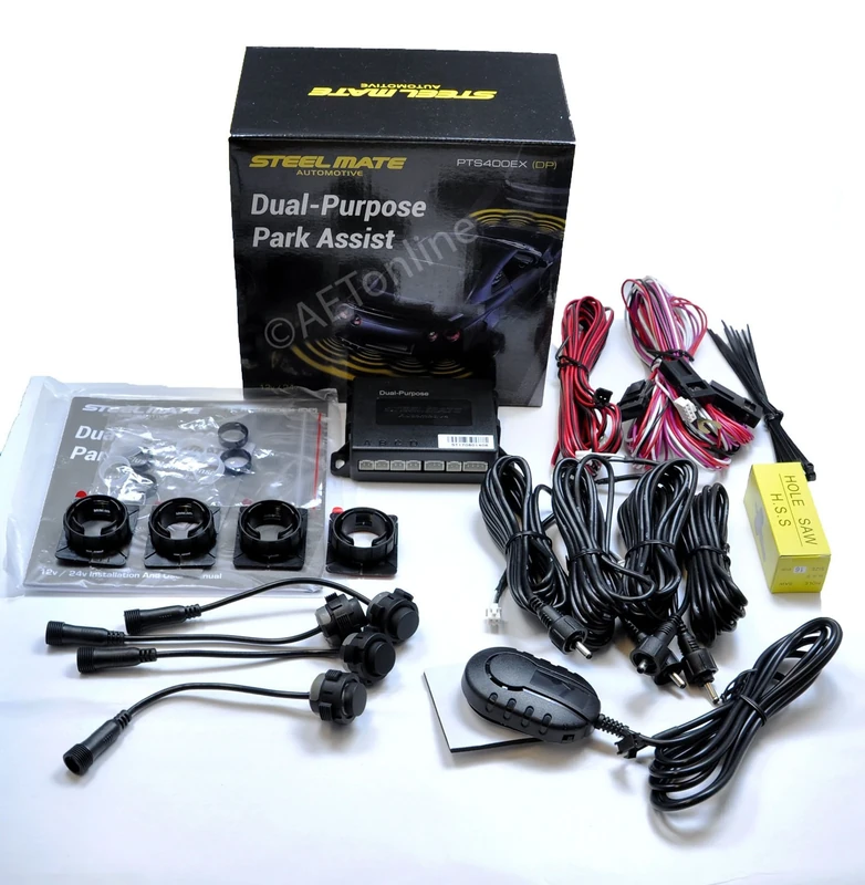 STEELMATE Matt Black 4 Rear Reverse Parking Sensors OE Flush Fit PTS400EX DP