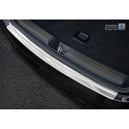 Avisa 2/35811 Stainless Steel Rear Bumper Protector Mercedes GLC 2016 'Ribs' (Silver)