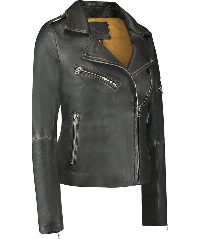 Goosecraft Women's Amsterdam Perfecto Jacket, Black (Black), XXL