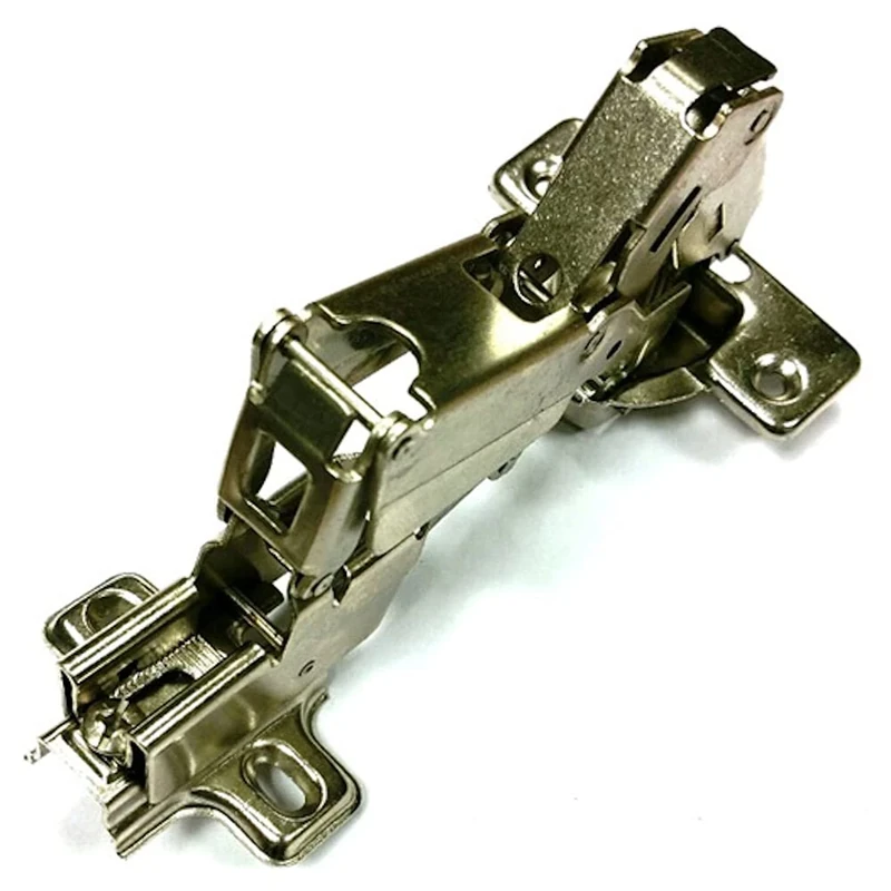 Merriway BH06250 (20 Pcs) Slide-On Kitchen Cabinet Wardrobe Hinges, Cruciform Plate Zinc Plated, Inset 35mm 190 Degree - Pack of 20 Pieces