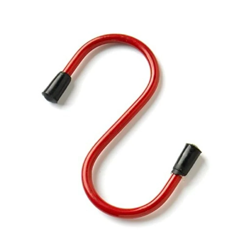 Merriway BH05406 (100 Pcs) Kitchen S-Hook Steel Plastic Coated 100 mm - Pack of 100 Pieces