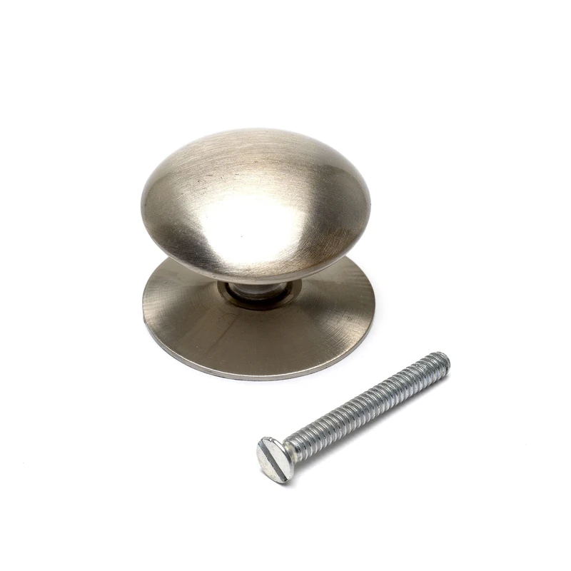 Merriway BH05200 (20 Pcs) Cupboard Door/Drawer Knob Satin Nickel Victorian 50mm - Pack of 20 Pieces